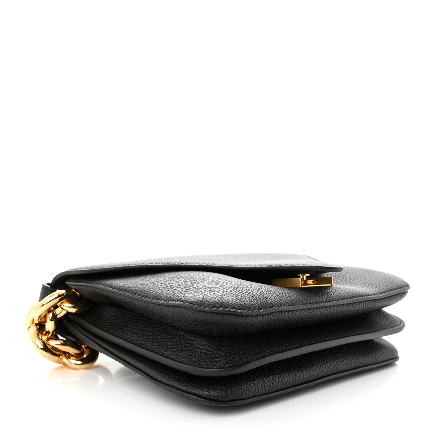 Calfskin Mount Envelope Bag Black