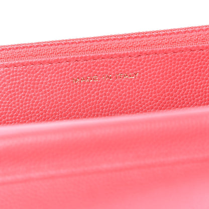 Chanel Caviar Quilted Wallet on Chain WOC Coral 7 of 11