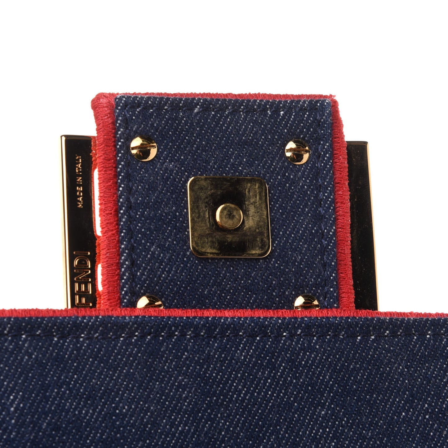 Denim Large Baguette Blue Rosso