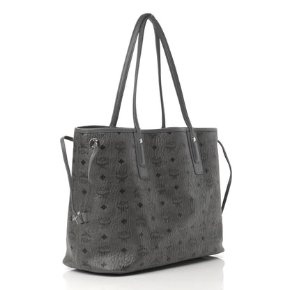 MCM Visetos Medium Liz Reversible Shopper Tote Black 4 of 25