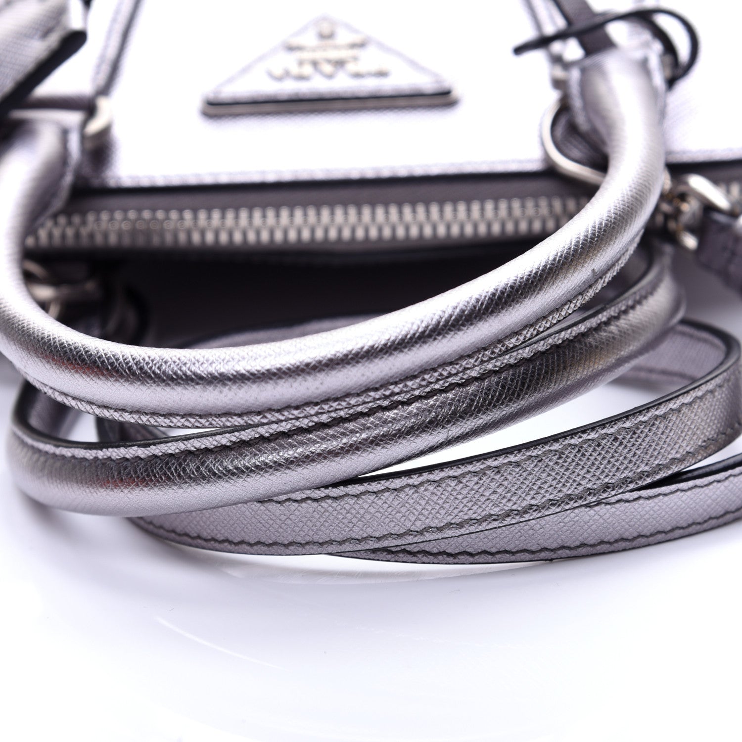 Prada Saffiano Lux Small Promenade Tote Cromo 12 of 12