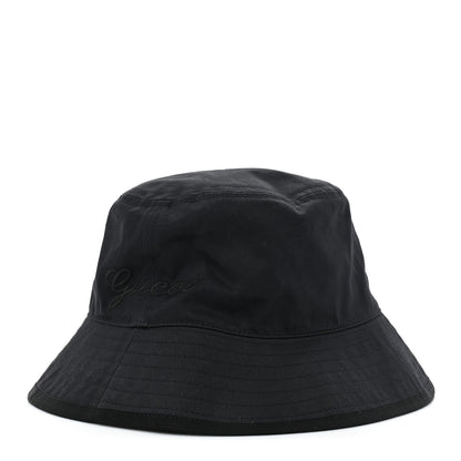 Gucci Cotton Logo Cabris Bucket Hat M Navy Blue 1 of 7