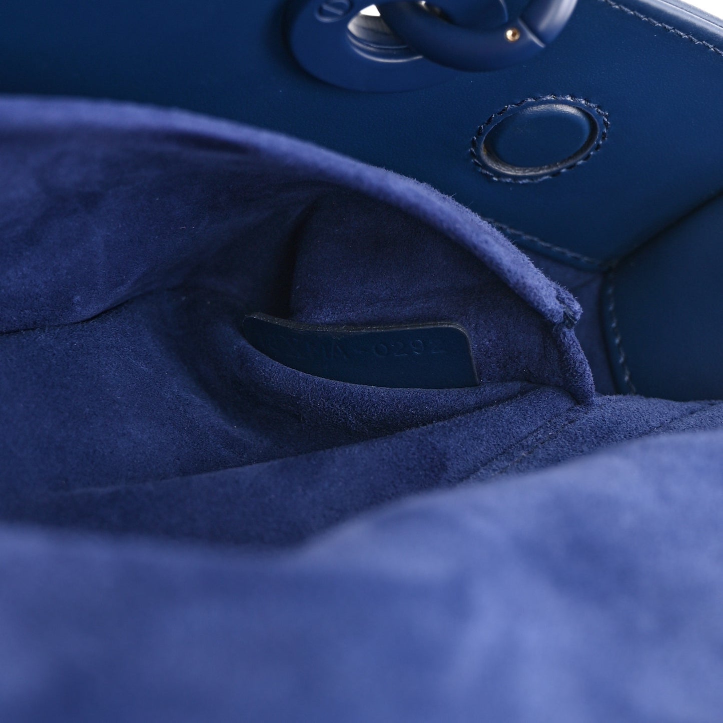 Calfskin Cannage Diamond Medium Lady D-Joy Navy Blue