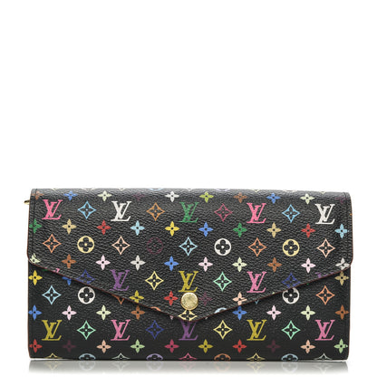 Louis Vuitton Monogram Multicolor Sarah Wallet NM Black Grenade 1 of 6