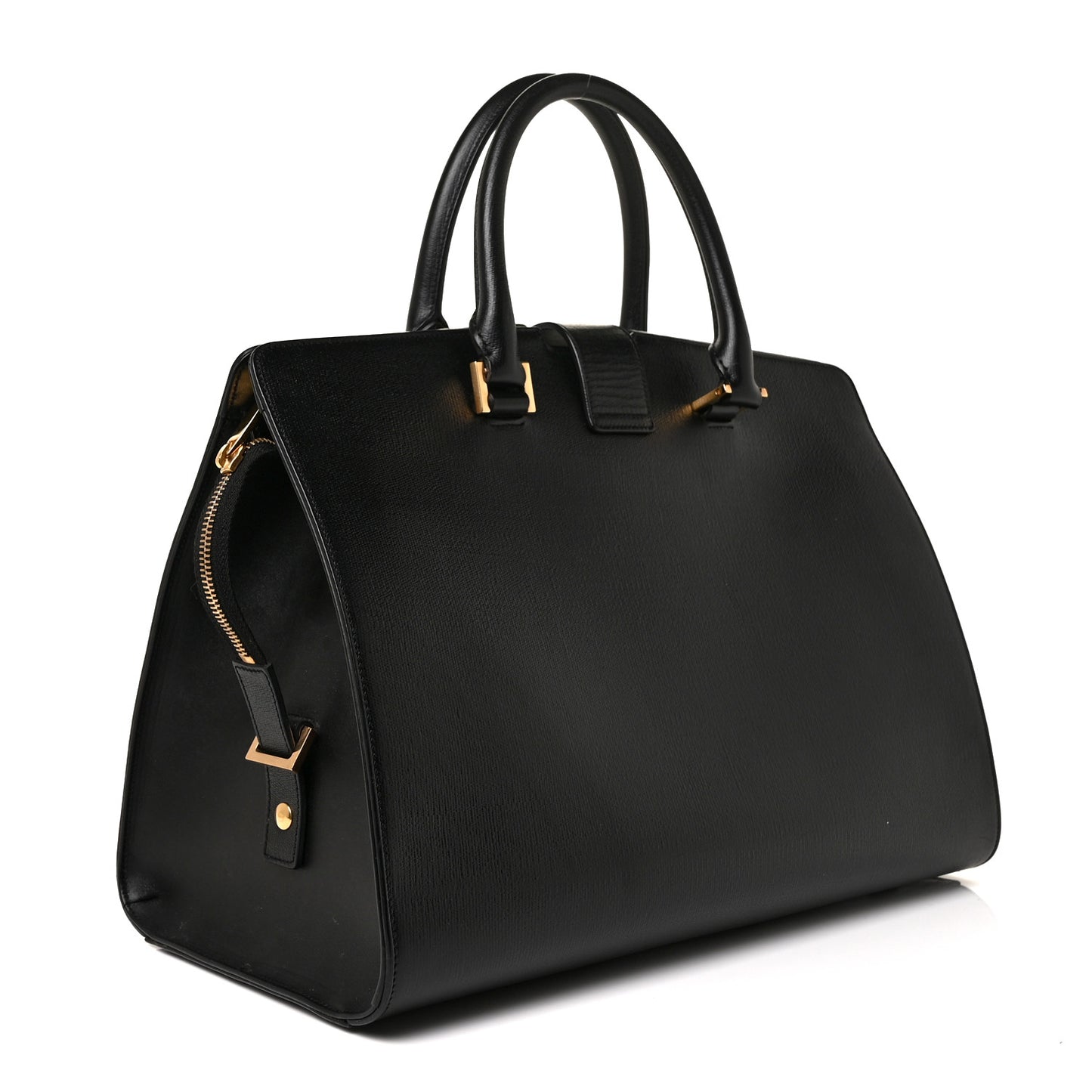 Textured Calfskin Medium Classic Y Cabas Black