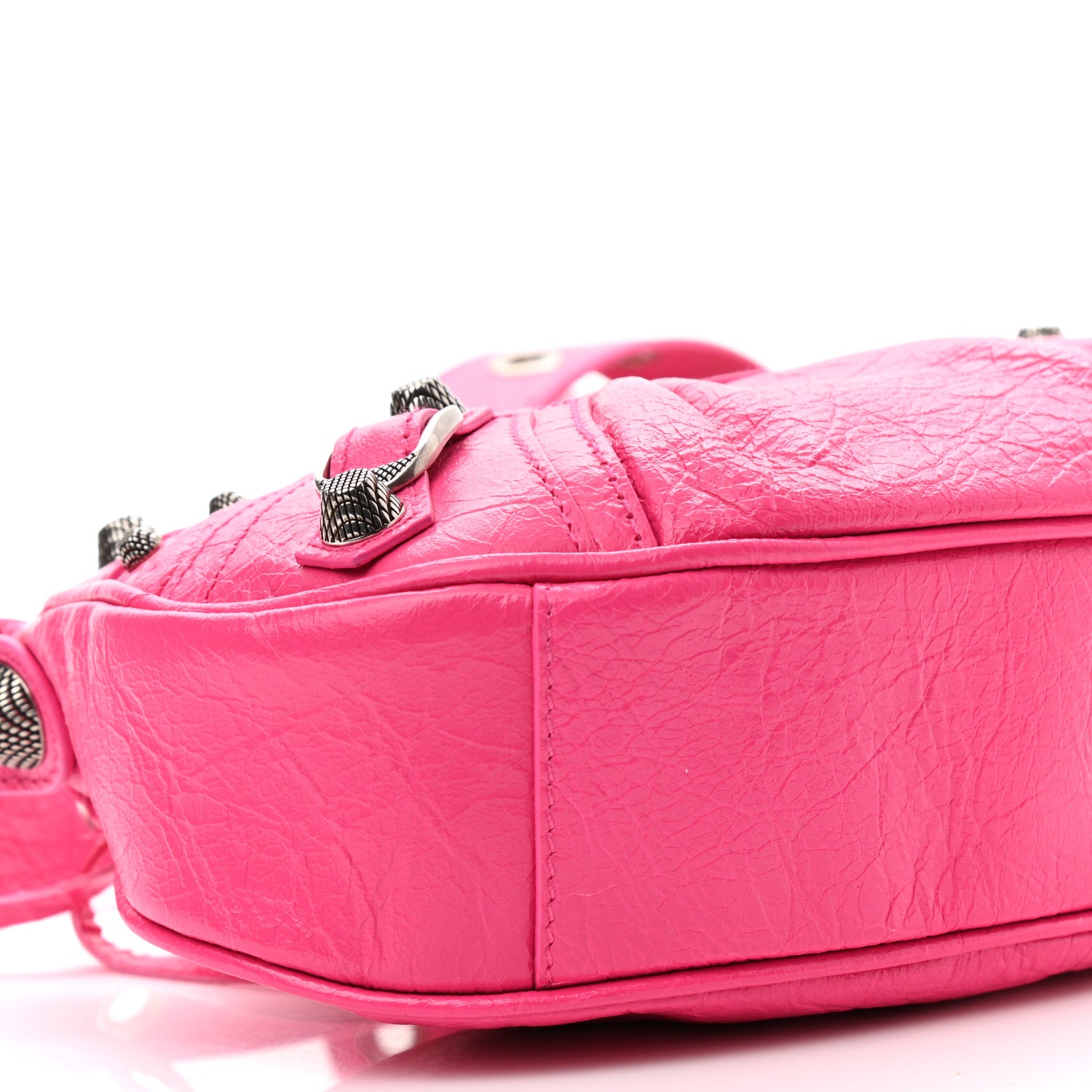 Balenciaga Agneau Arena Le Cagole Shoulder Bag XS Hot Pink 9 of 10