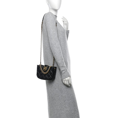 Chanel Lambskin Quilted Small Chain Hobo Black 2 of 10