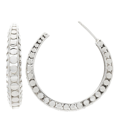 John Hardy Sterling Silver Dot Open Hoop Earrings 1 of 4