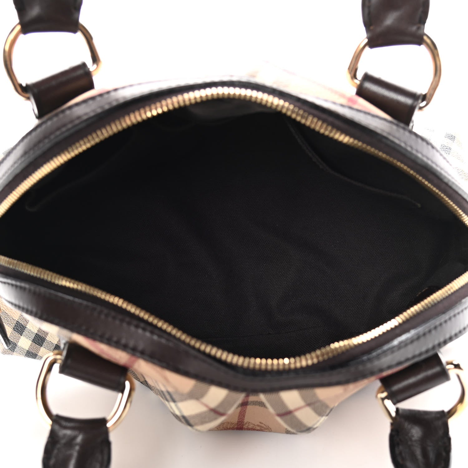 Burberry Haymarket Check Thornley Satchel Chocolate 5 of 13