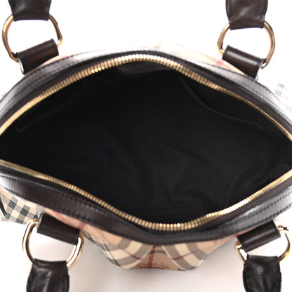 Burberry Haymarket Check Thornley Satchel Chocolate 5 of 13
