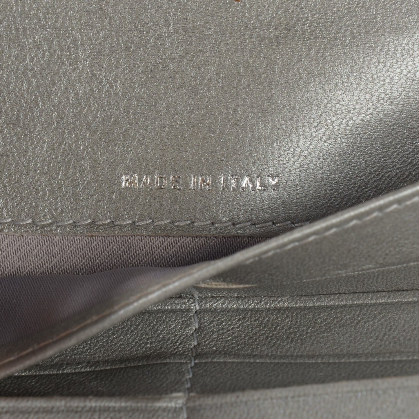 Lambskin Embossed Camellia Large Gusset Flap Wallet Black