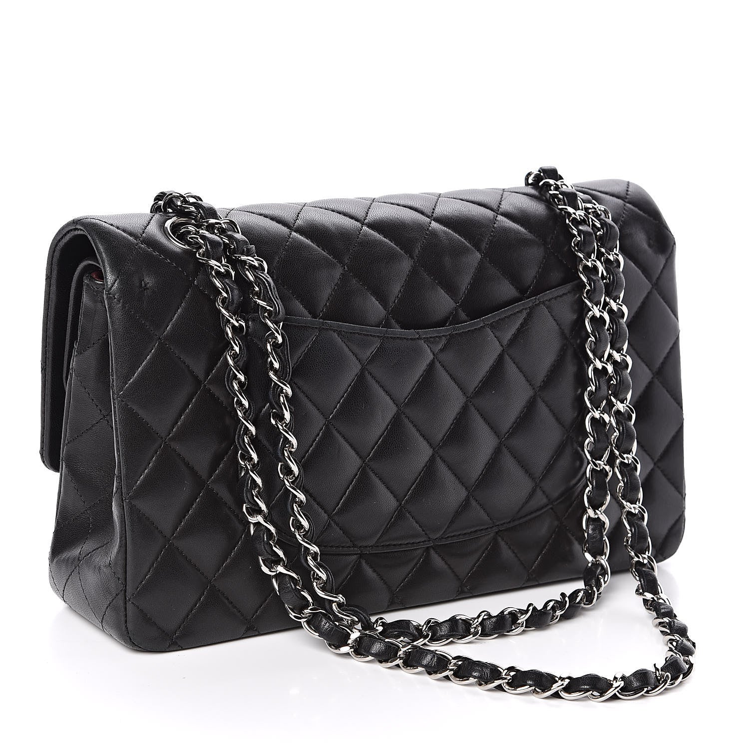 Chanel Lambskin Quilted Medium Double Flap Black 3 of 16