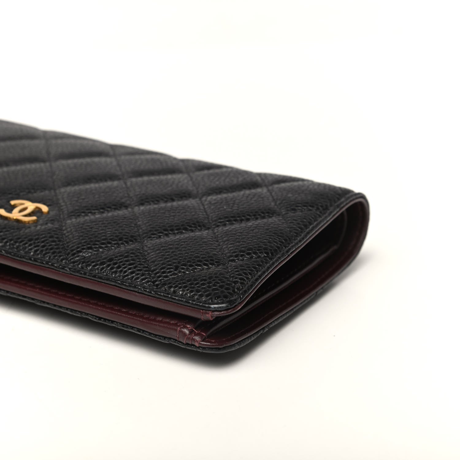 Chanel Caviar Quilted Yen Wallet Black 9 of 9