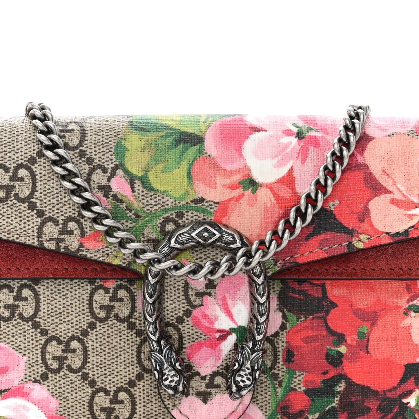 GG Supreme Monogram Blooms Super Mini Dionysus Shoulder Bag Beige Multicolor Dry Rose
