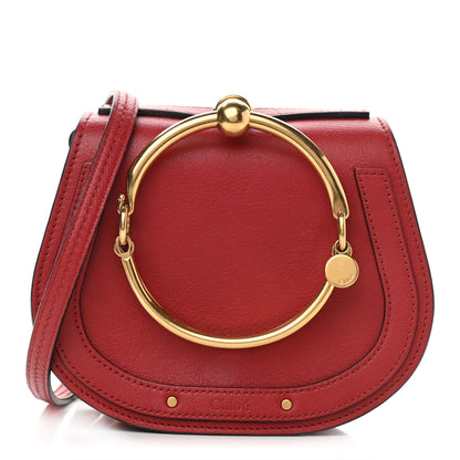 Chloe Calfskin Suede Small Nile Bracelet Bag Intense Red 1 of 10
