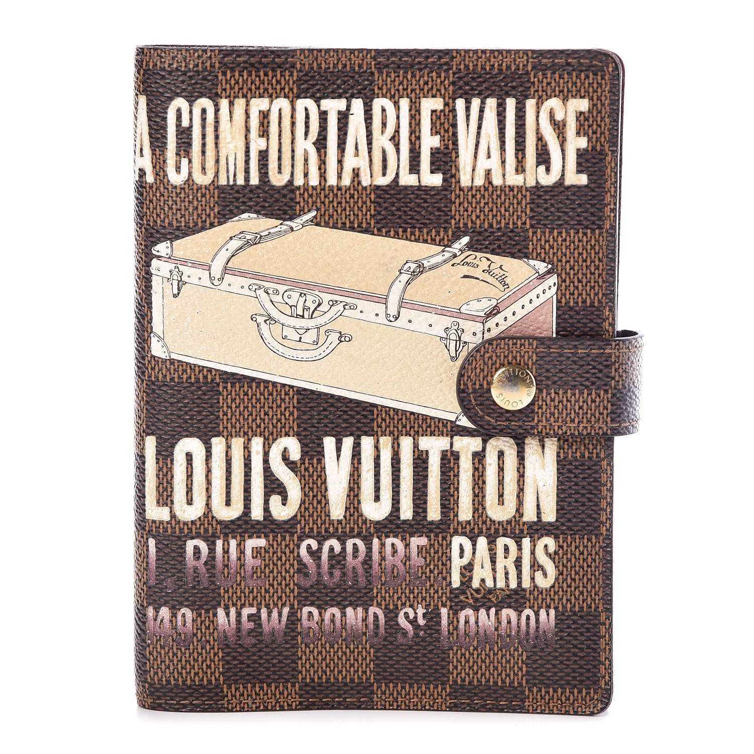 Louis Vuitton Damier Ebene Valise Small Ring Agenda Cover 1 of 6