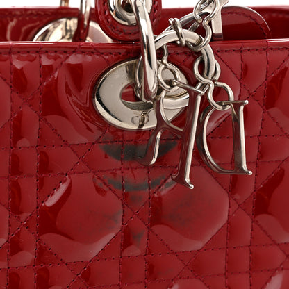 Christian Dior Patent Cannage Large Lady Dior Red 11 of 11