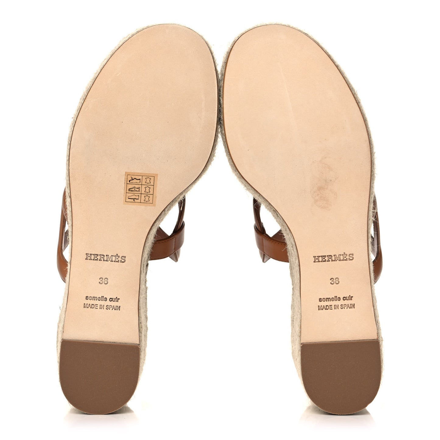 Nappa Ithea Espadrille Wedge Sandals 38 Naturel