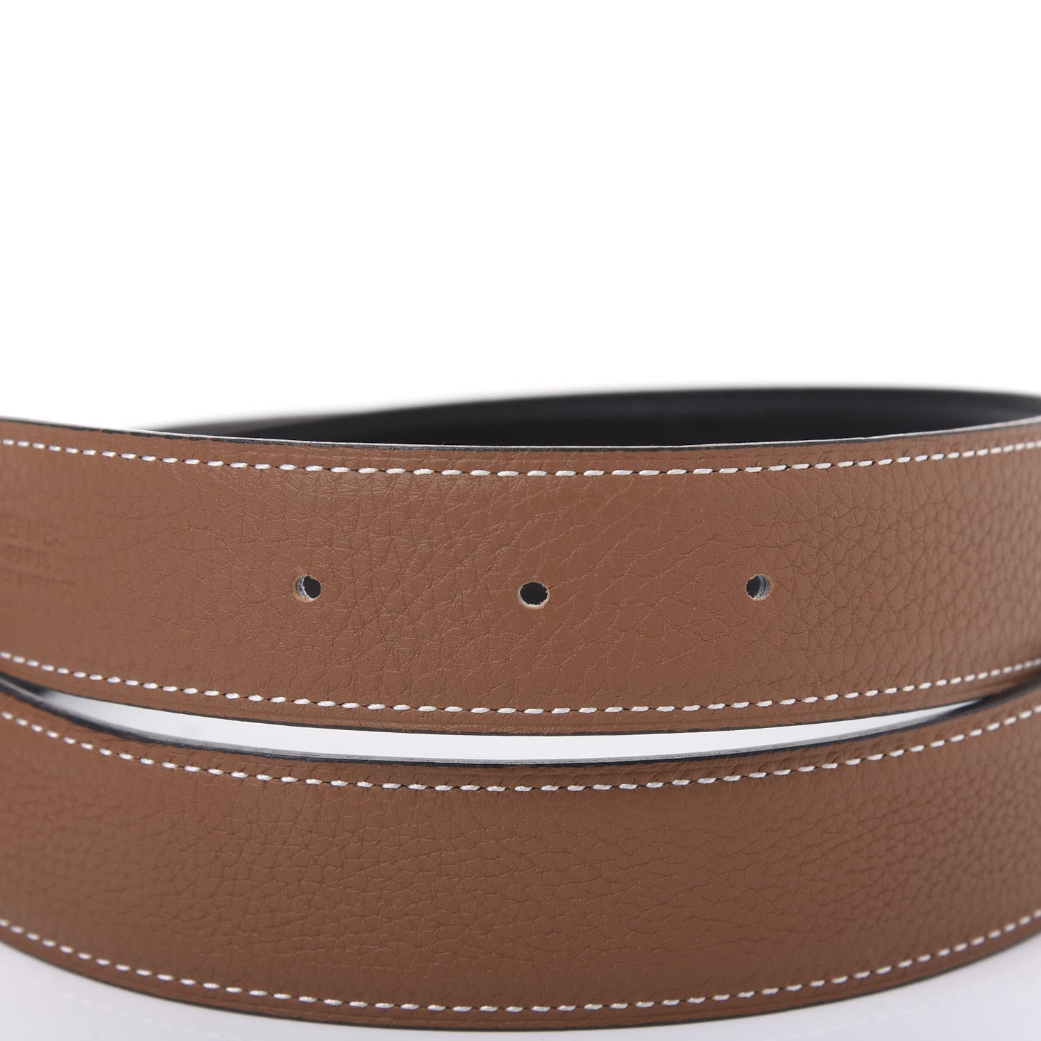 Hermes Box Togo 32mm H Belt 85 Black Gold 3 of 6