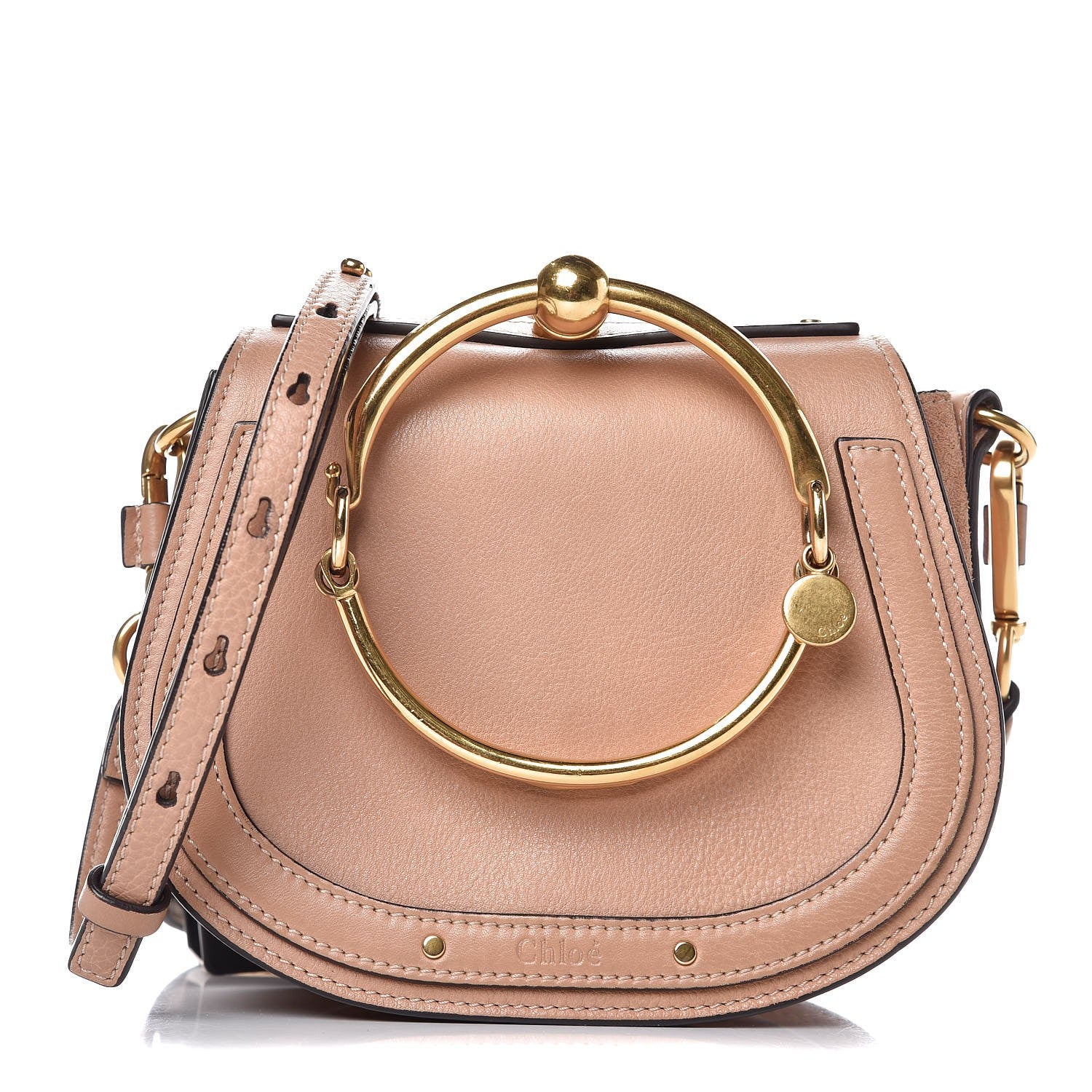 Chloe Calfskin Suede Small Nile Bracelet Bag Biscotti Beige 1 of 10