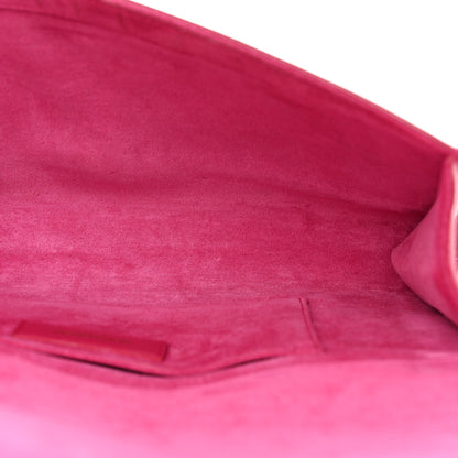 Saint Laurent Calfskin Classic Y Ligne Clutch Fuchsia 5 of 10