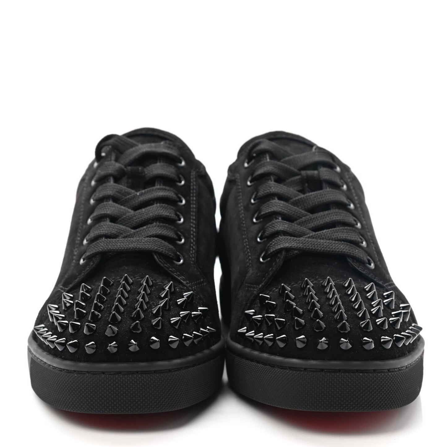 Veau Velours Louis Junior Spikes Flat Sneakers 39 Black