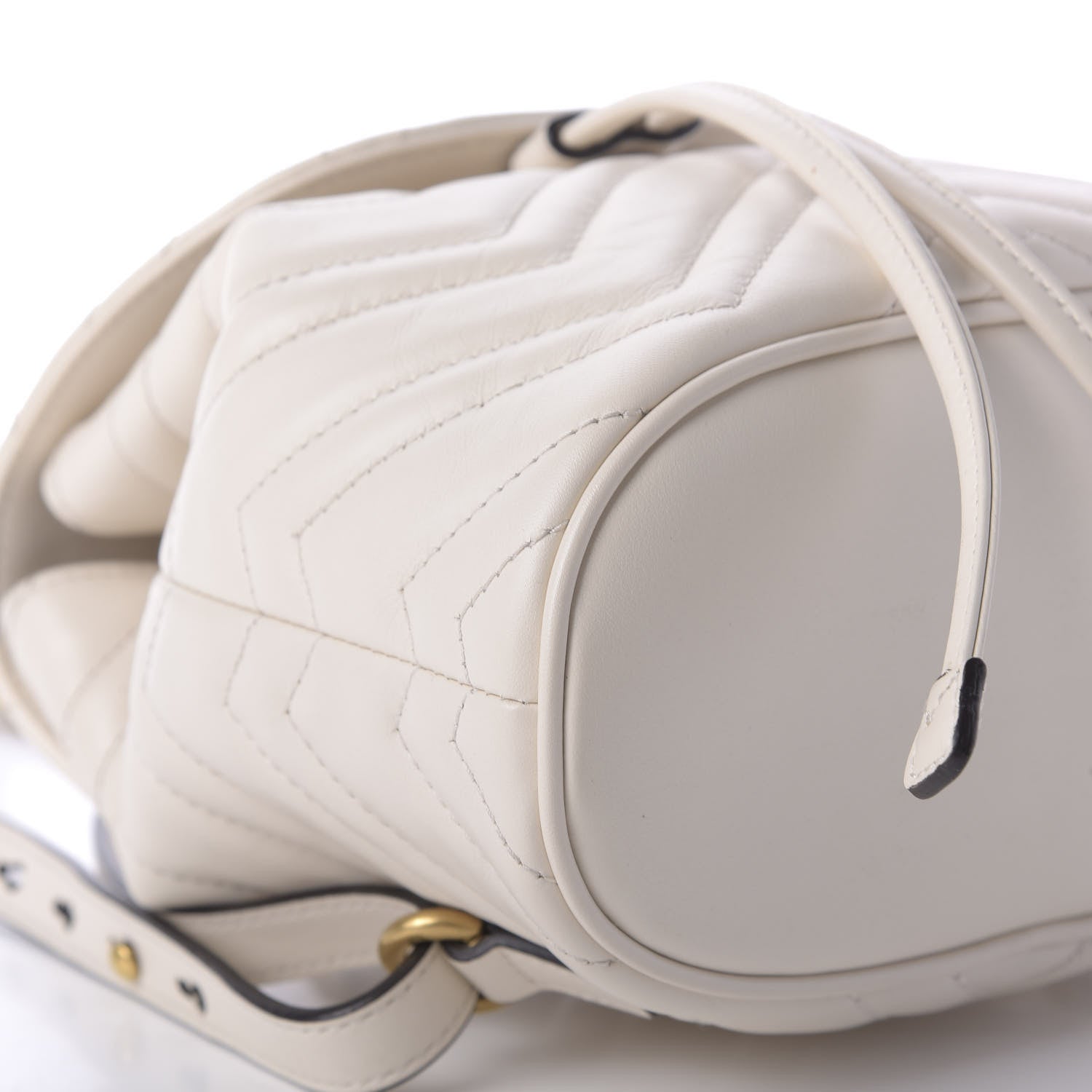 Gucci Calfskin Matelasse GG Marmont Flap Backpack White 5 of 11