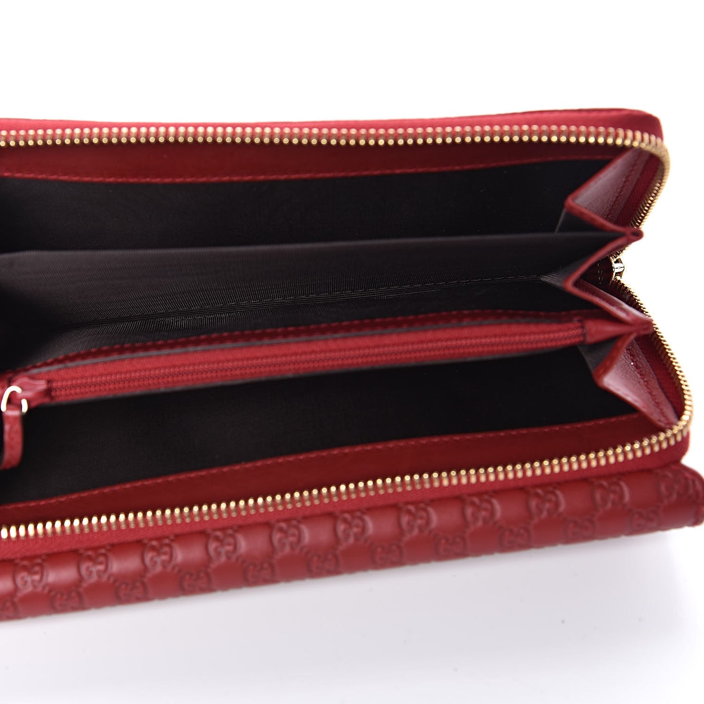 Soft Microguccissima Continental Zip Wallet Red