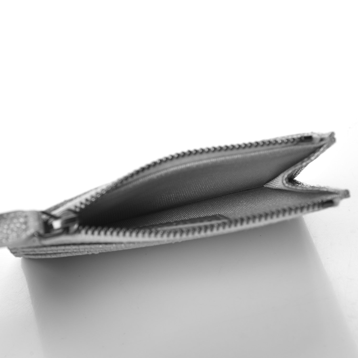Chanel Metallic Caviar Quilted Card Holder Silver 5 of 7