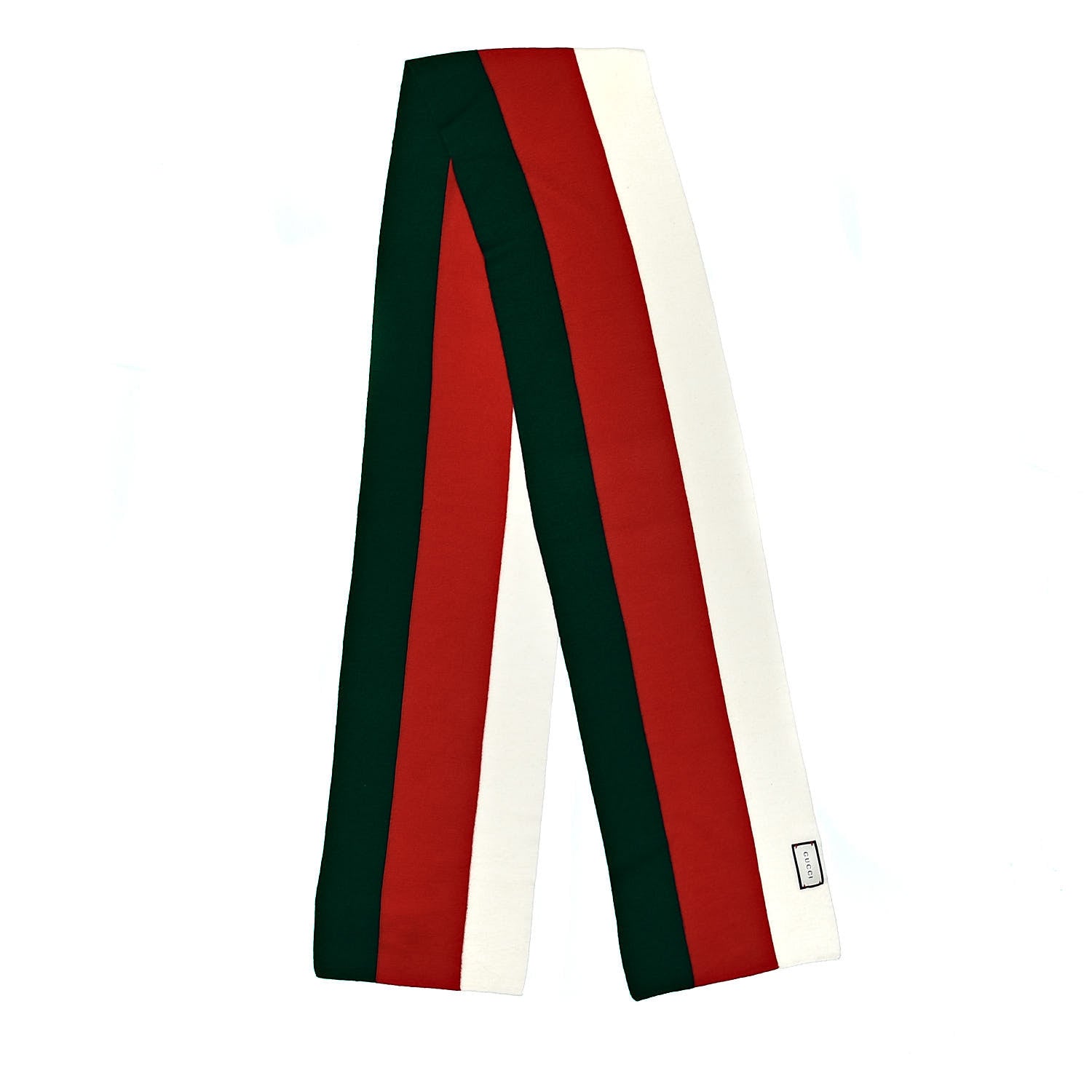 Gucci Silk Wool Web Scarf Red White Black 1 of 4