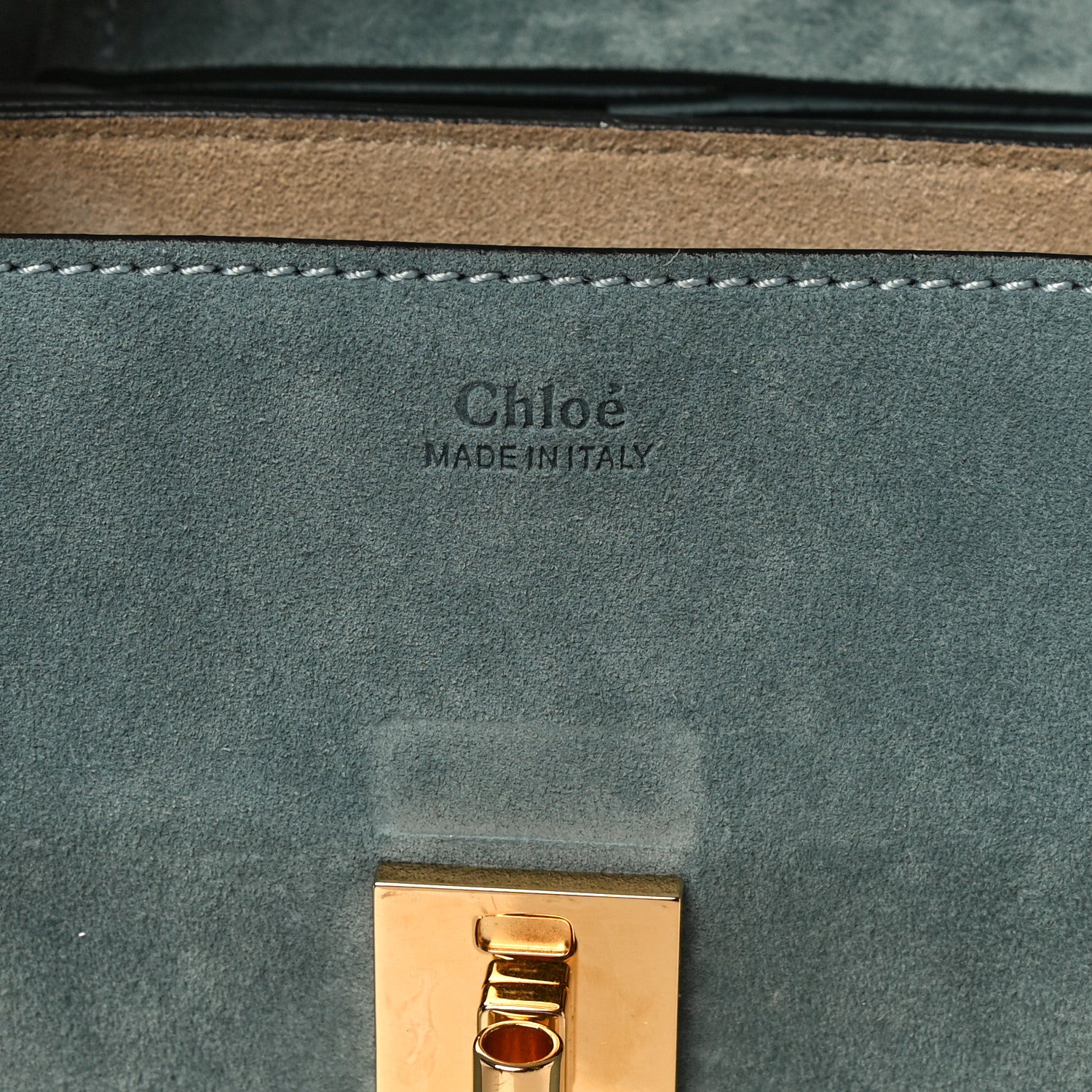 Chloe Suede Smooth Calfskin Drew Shoulder Bag Cloudy Blue 6 of 16