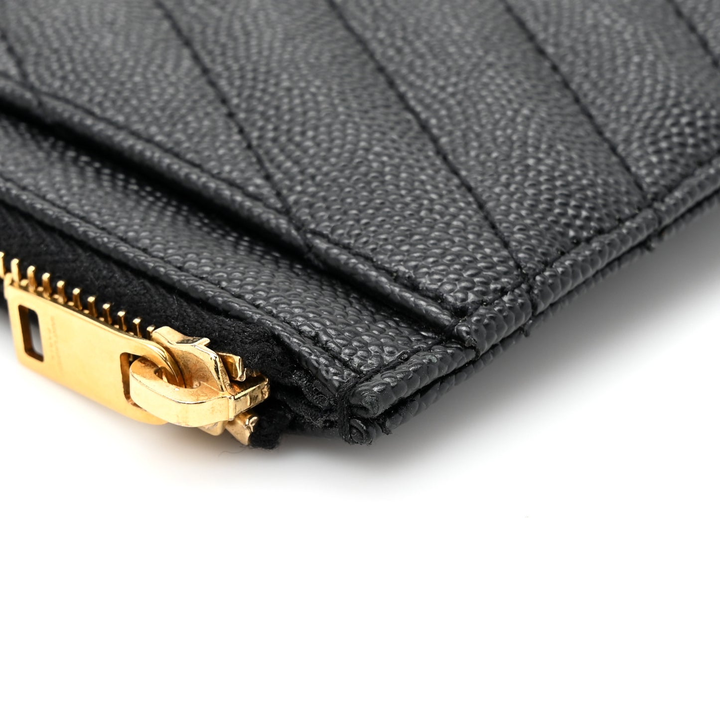 Grain De Poudre Chevron Monogram Bill Pouch Black