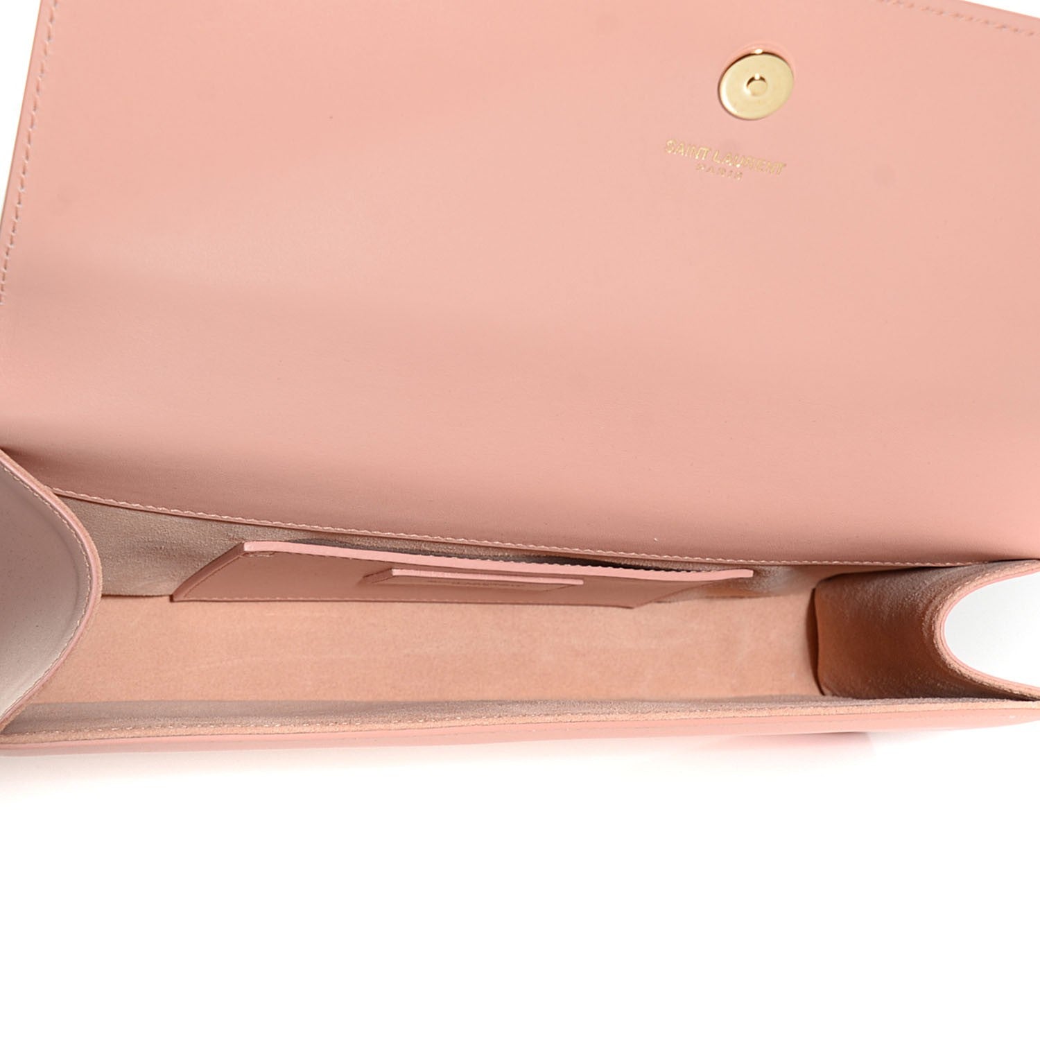 Saint Laurent Smooth Calfskin Classic Monogram Clutch Blush 5 of 8