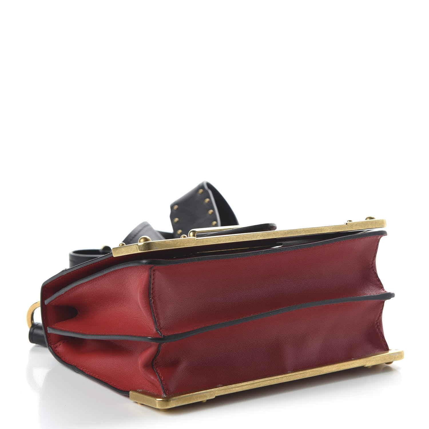 Prada City Calfskin Saffiano Cahier Bag Fuoco Black 4 of 9