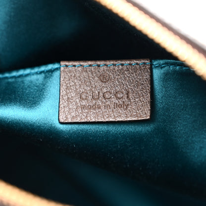Gucci GG Supreme Monogram Textured Dollar Calfskin Web Small Ophidia Dome Shoulder Bag Beige Ebony New Acero 6 of 10