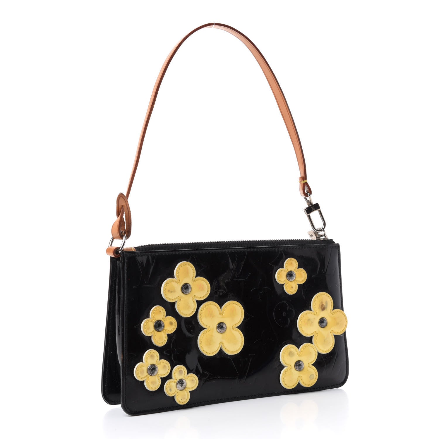 Louis Vuitton Vernis Lexington Fleurs Pochette Black 3 of 6
