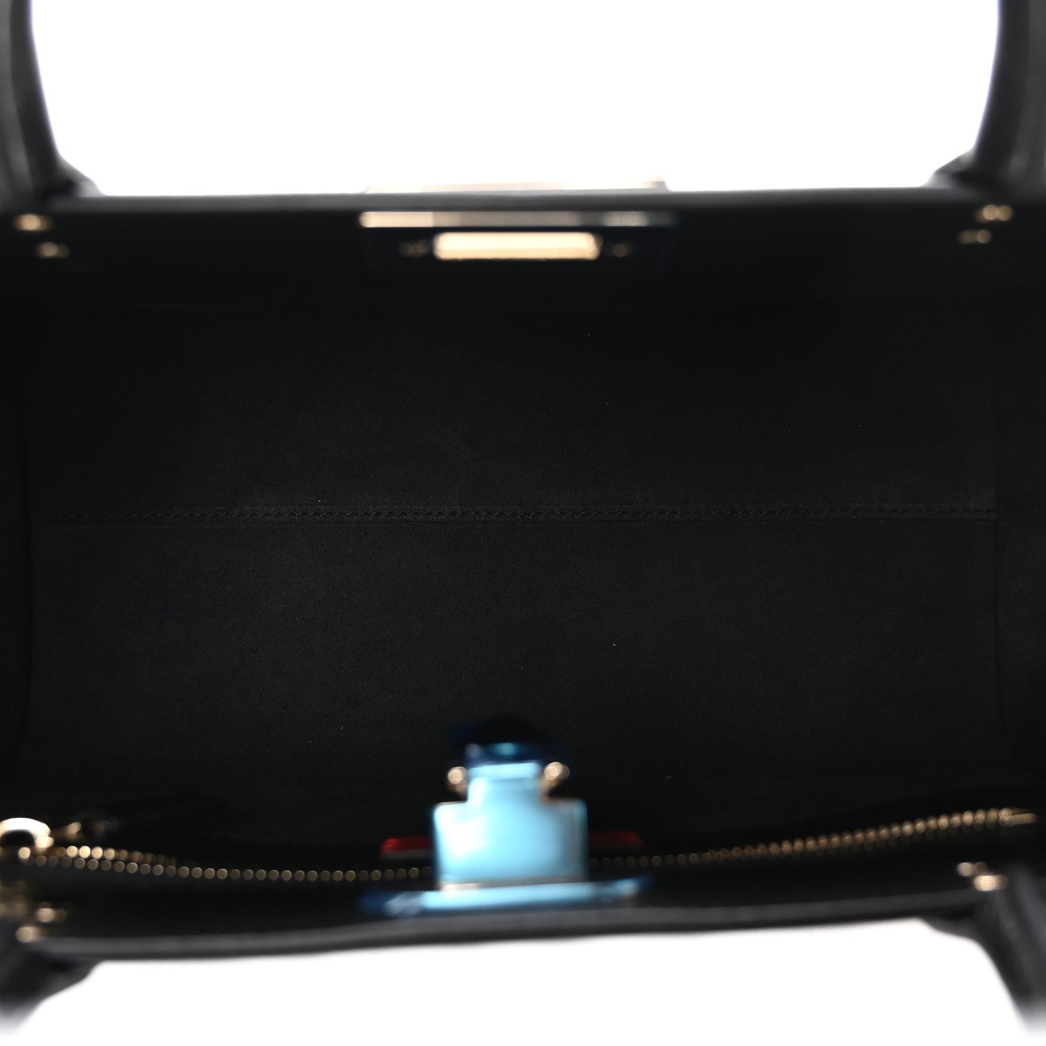 Valentino Garavani Pebbled Calfskin Rockstud Double Handle Tote  Black 5 of 9