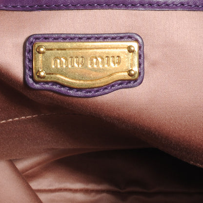 Miu Miu Nappa Leather Matelasse Tote Viola Purple 6 of 8