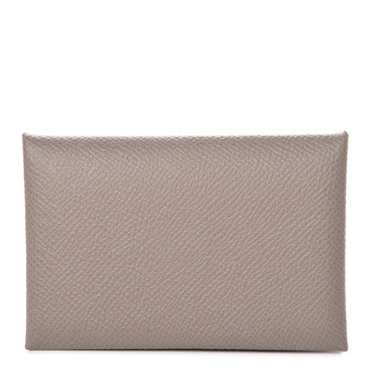 Hermes Epsom Calvi Card Case Etoupe 1 of 8