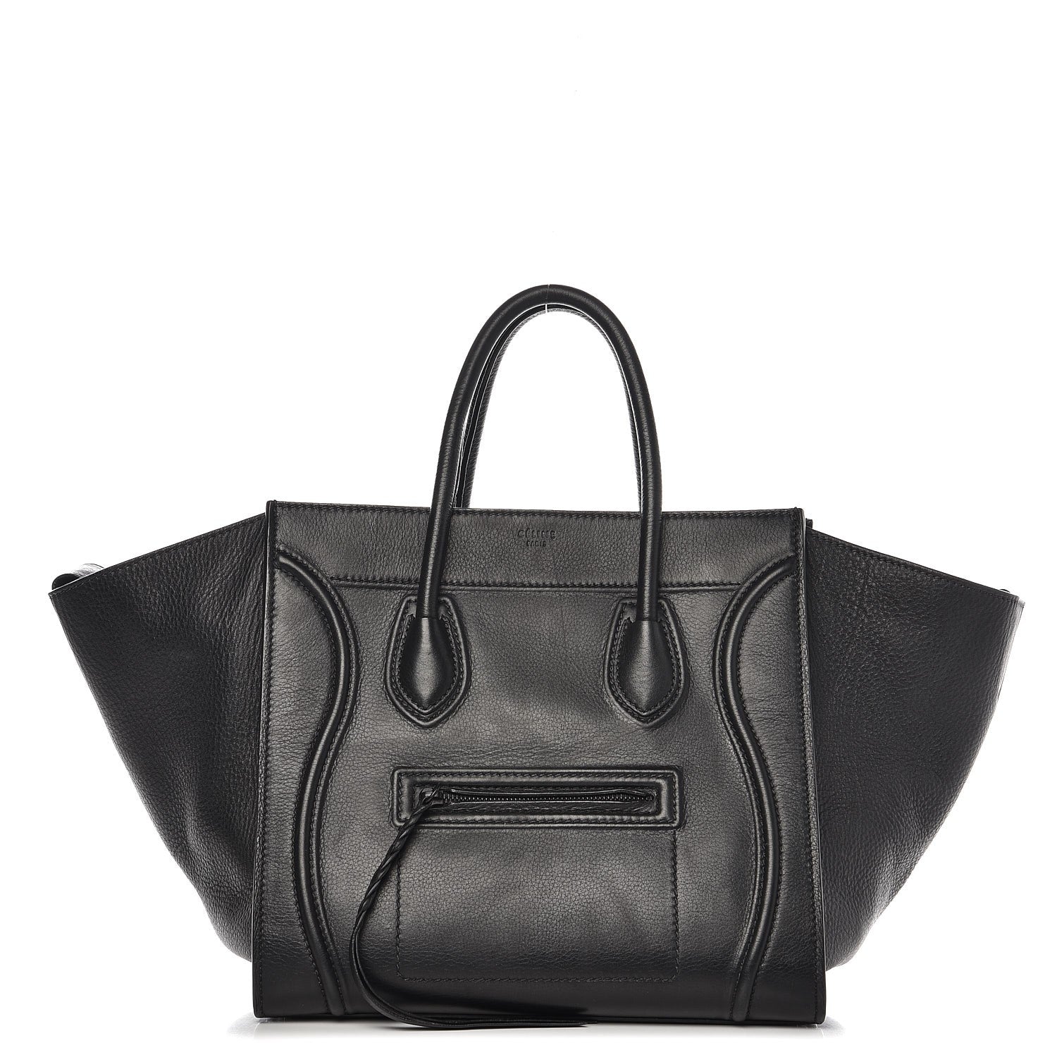Celine Supple Calfskin Medium Phantom Luggage Black 1 of 11