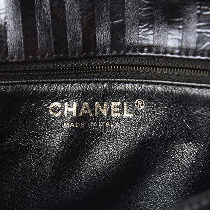 Chanel Metallic Aged Calfskin Striped Accordion Reissue 2.55 Flap Blue 8 of 10