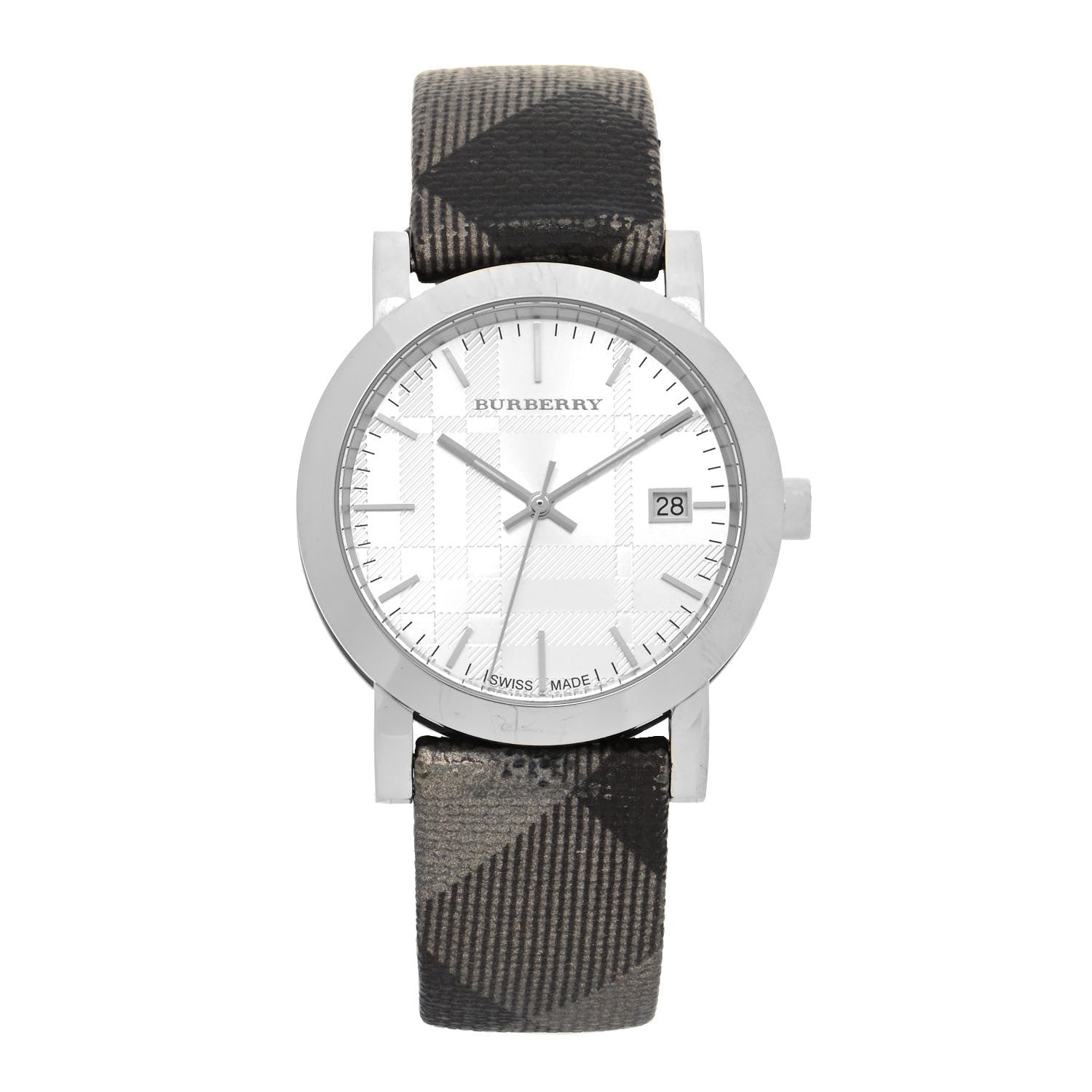 Burberry Stainless Steel Calfskin 38mm Heritage Nova Check Quartz Watch BU1869 1 of 6