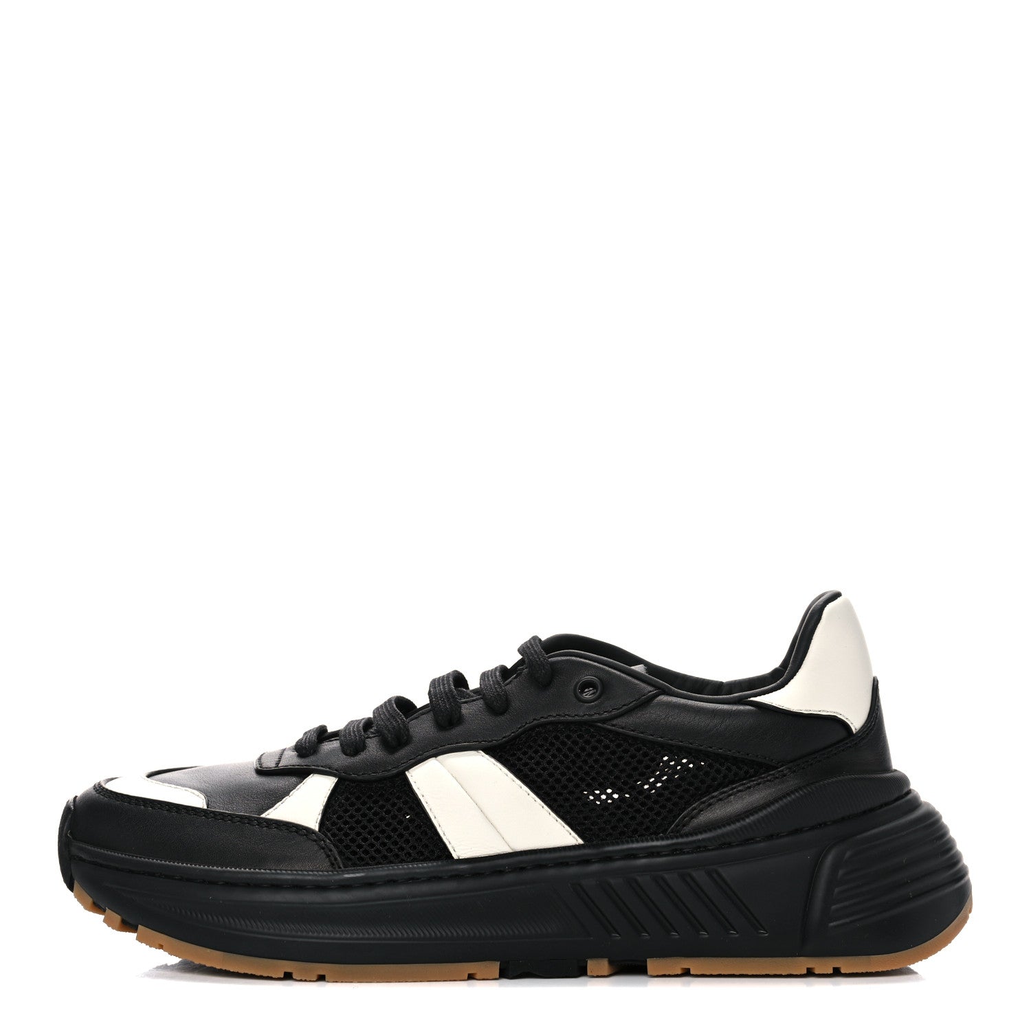 Bottega Veneta Calfskin Technical Mesh Speedster Sneakers 41 Black 1 of 8