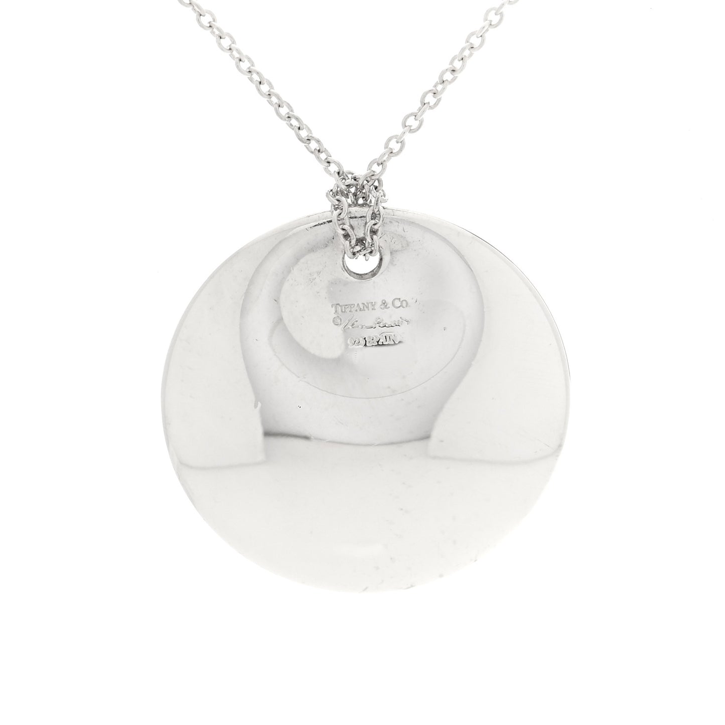 Sterling Silver Elsa Peretti Round Disc Pendant Necklace