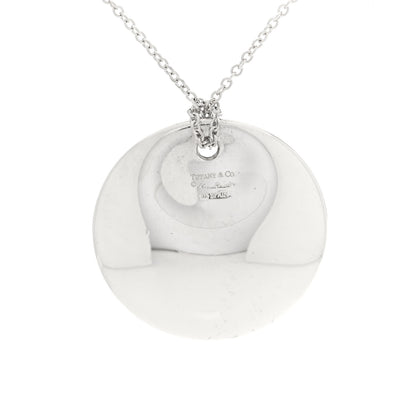 Tiffany Sterling Silver Elsa Peretti Round Disc Pendant Necklace 4 of 4