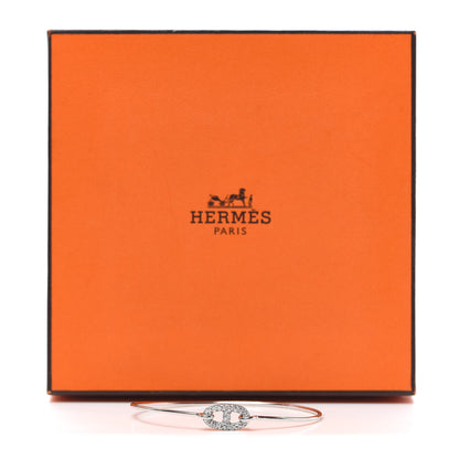 Hermes 18K White Gold Diamond PM Ronde Chaine d'Ancre Bracelet SH 5 of 5
