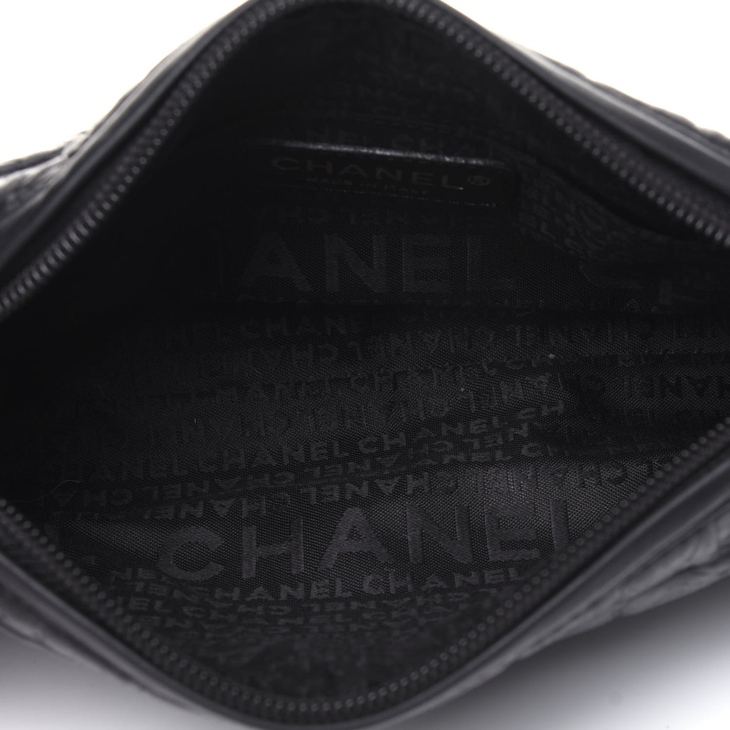 Lambskin CC Chocolate Bar Shoulder Bag Black