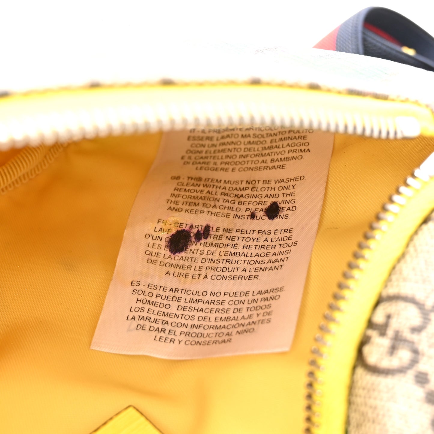 GG Supreme Monogram Smiling Plants Childrens Belt Bag Multicolor