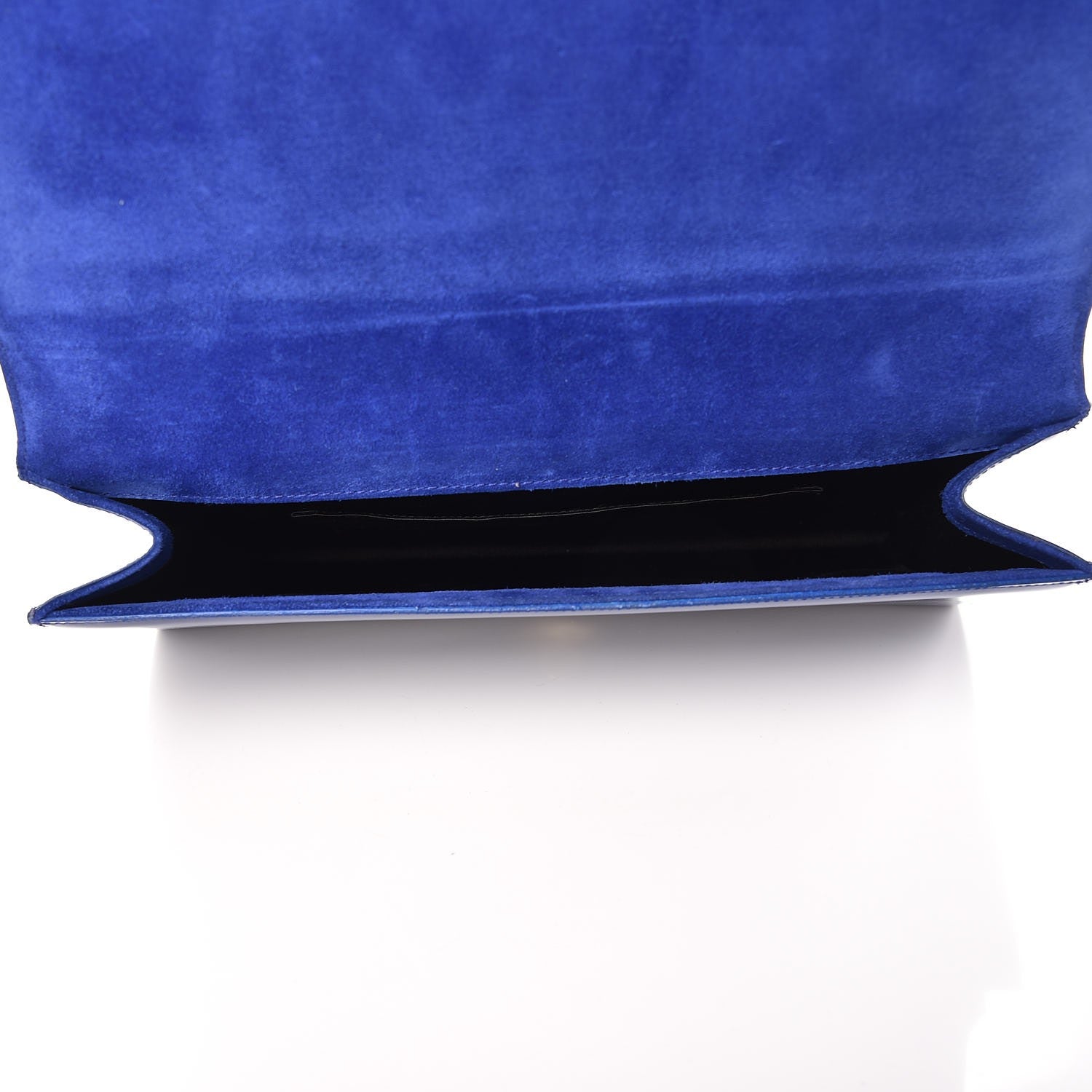 Saint Laurent Patent Calfskin Monogram Large Belle De Jour Clutch Royal Blue 5 of 7