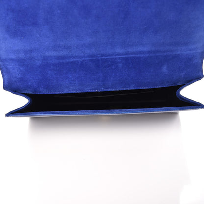 Saint Laurent Patent Calfskin Monogram Large Belle De Jour Clutch Royal Blue 5 of 7